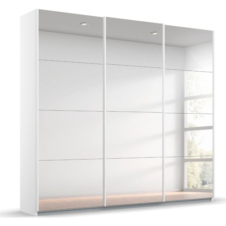 Rauch Oracle White 3 Door Full Mirror Sliding Wardrobe 203CM
