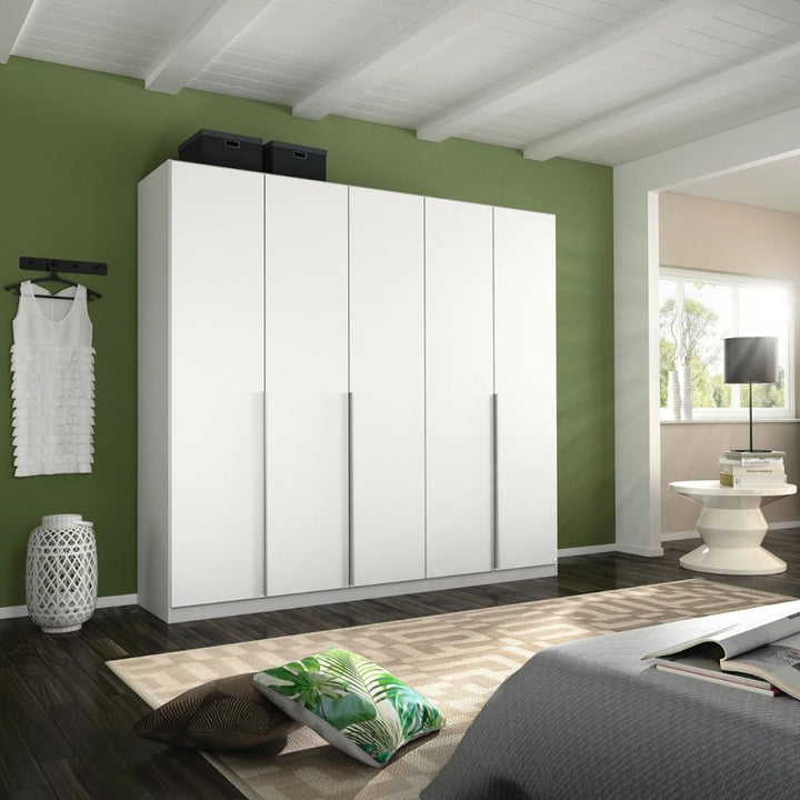 Rauch Alabama Alpine White 5 Door Hinged Wardrobe