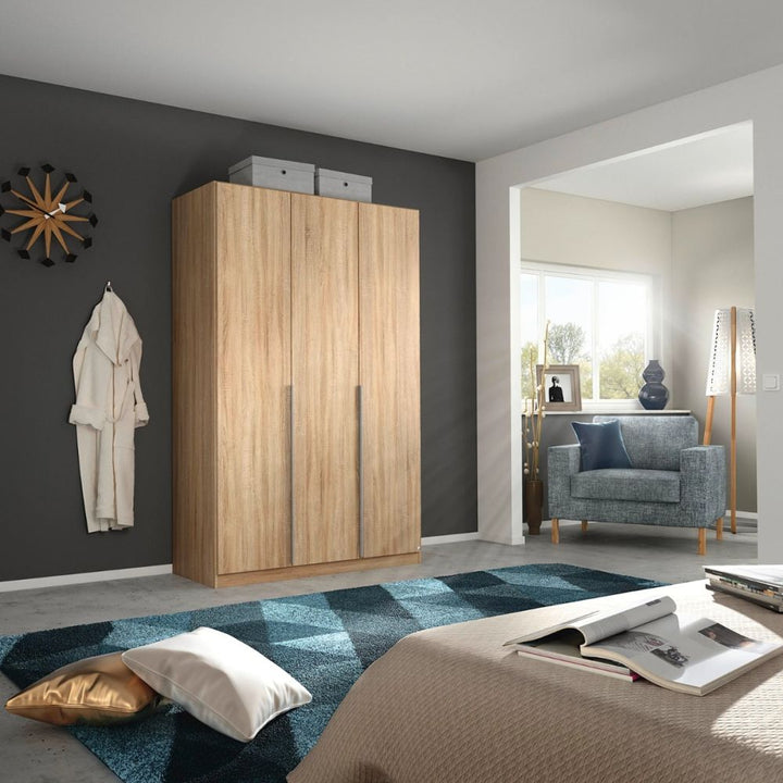 Rauch Alabama Sonoma Oak 3 Door Hinged Wardrobe