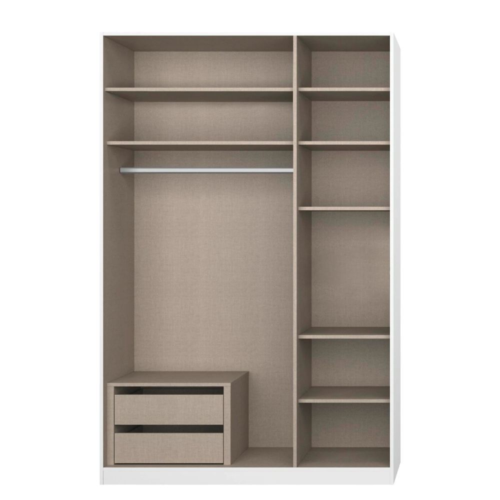 Rauch Alabama Metallic Grey 3 Door Hinged Wardrobe