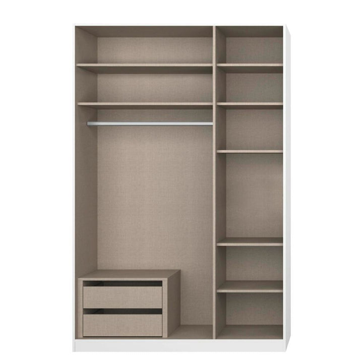 Rauch Alabama Metallic Grey 3 Door Hinged Wardrobe