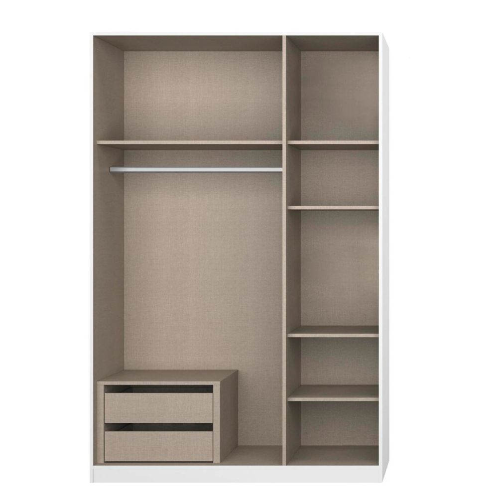 Rauch Alabama Metallic Grey 3 Door Hinged Wardrobe