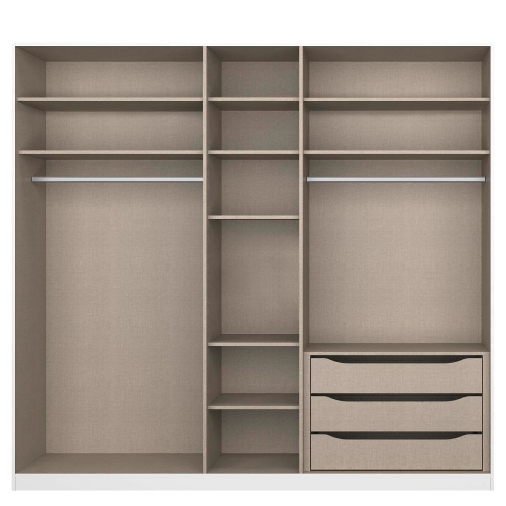 Rauch Alabama Sonoma Oak and Mirror 5 Door Hinged Wardrobe