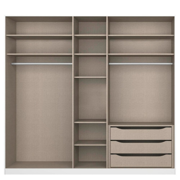 Rauch Alabama Sonoma Oak and Mirror 5 Door Hinged Wardrobe