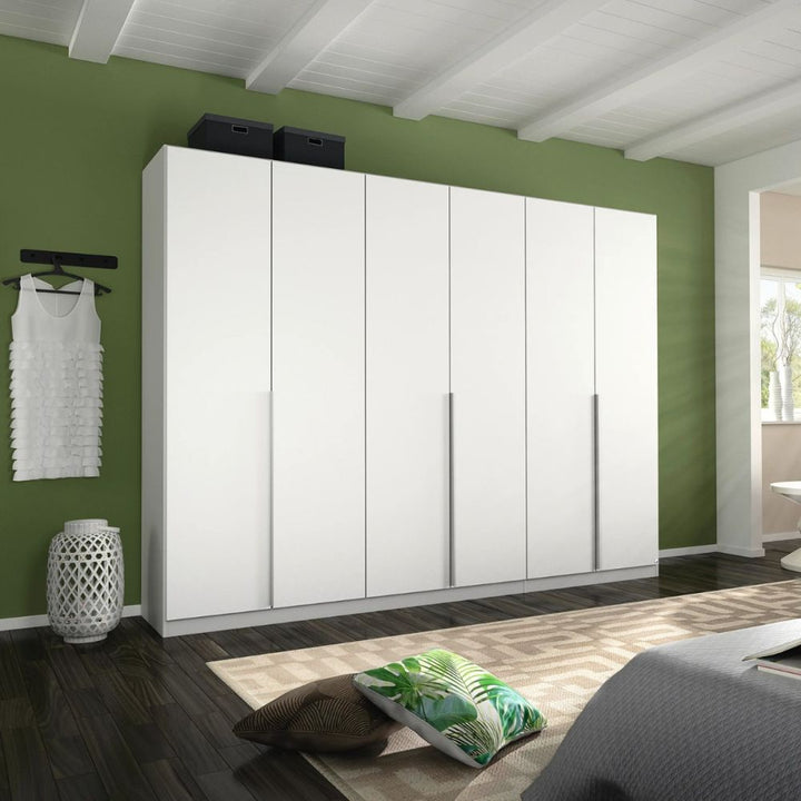 Rauch Alabama Alpine White 6 Door Hinged Wardrobe