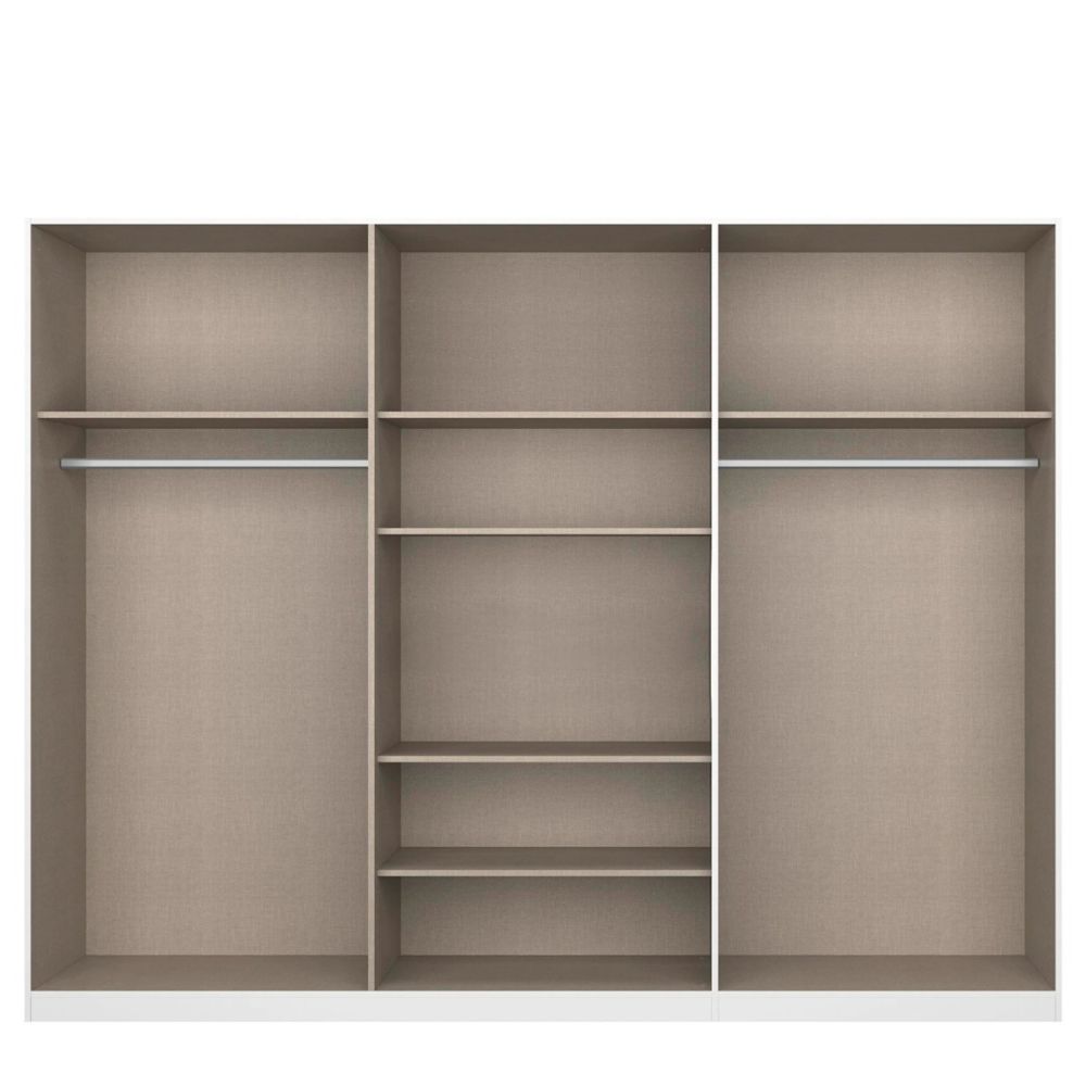 Rauch Alabama Metallic Grey 6 Door Hinged Wardrobe