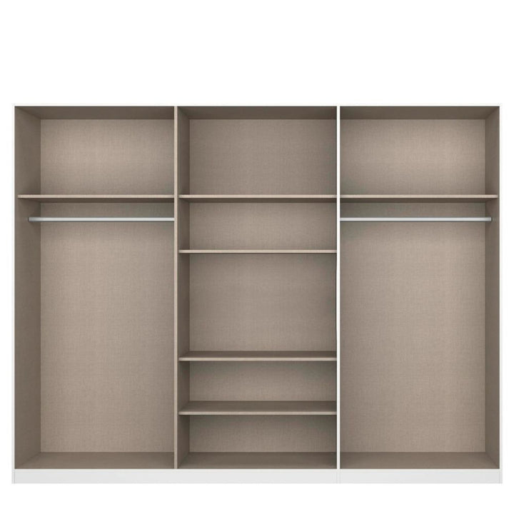 Rauch Alabama Metallic Grey 6 Door Hinged Wardrobe