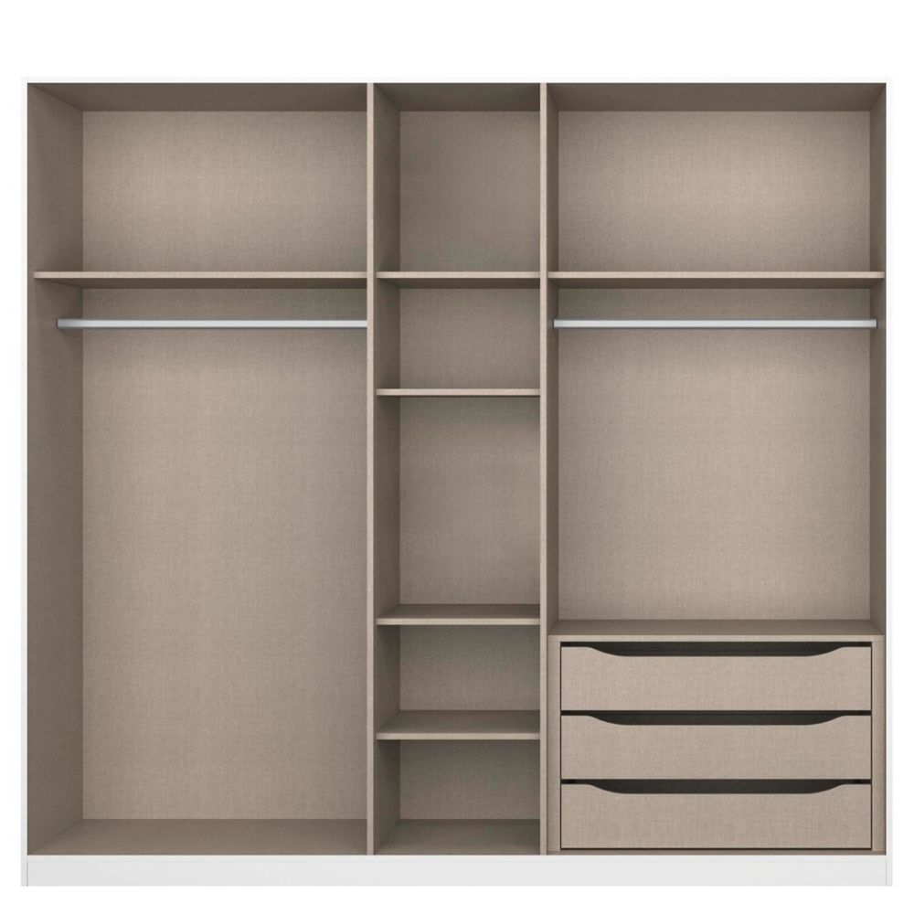 Rauch Alabama Sonoma Oak and Mirror 5 Door Hinged Wardrobe