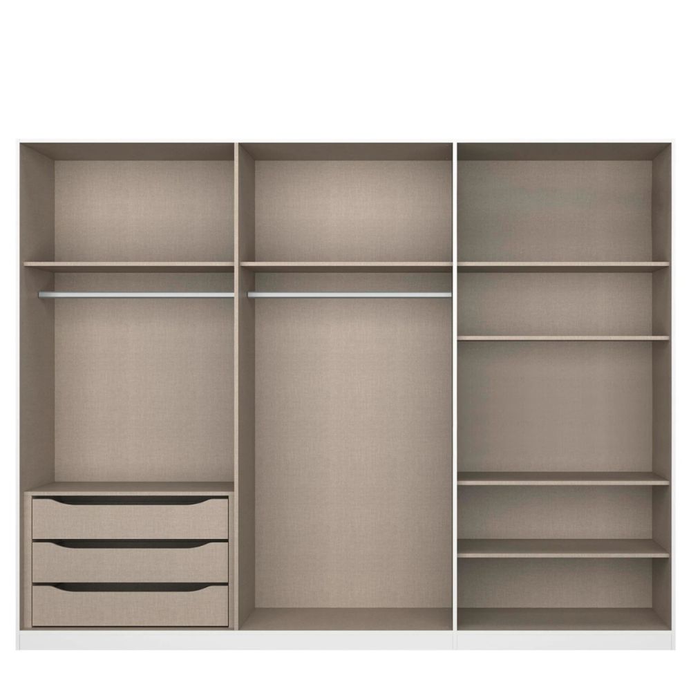 Rauch Alabama Metallic Grey 6 Door Hinged Wardrobe