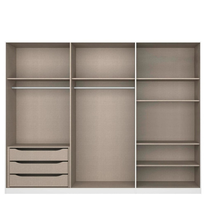 Rauch Alabama Metallic Grey 6 Door Hinged Wardrobe