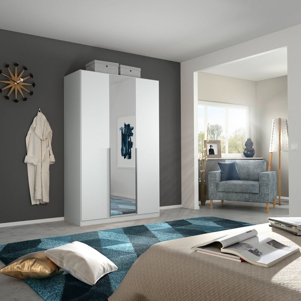 Rauch Alabama Silk Grey 3 Door Hinged Wardrobe