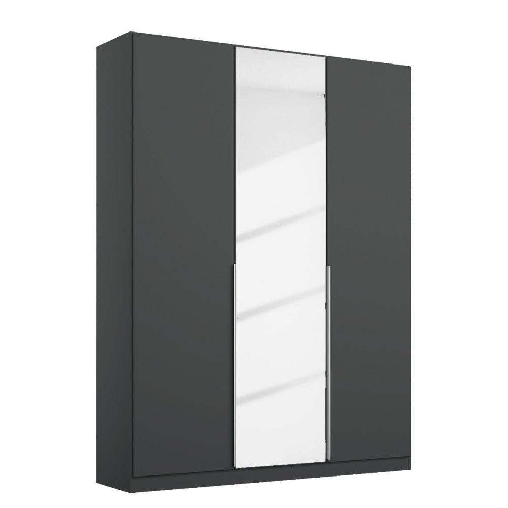 Rauch Alabama Metallic Grey 3 Door Hinged Wardrobe