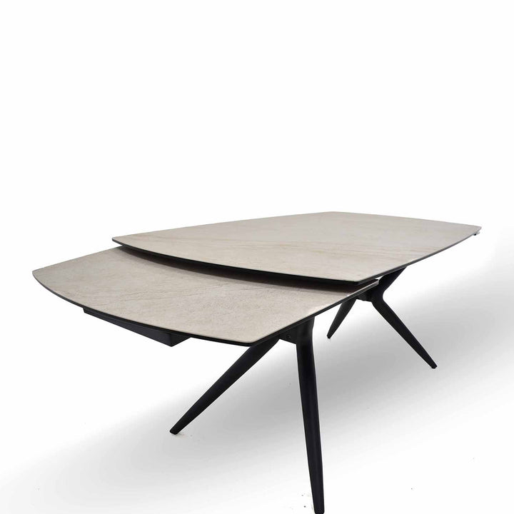 Euphoria Italian ceramic table in matte grey