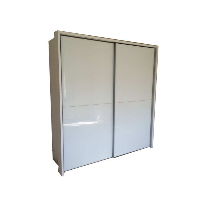 Wiemann Berlin White Glass Front Finish Sliding Door Wardrobe