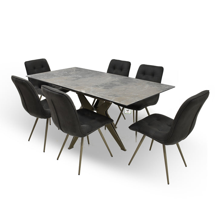 Hayden Ceramic Dining Table and Monza Chair Set