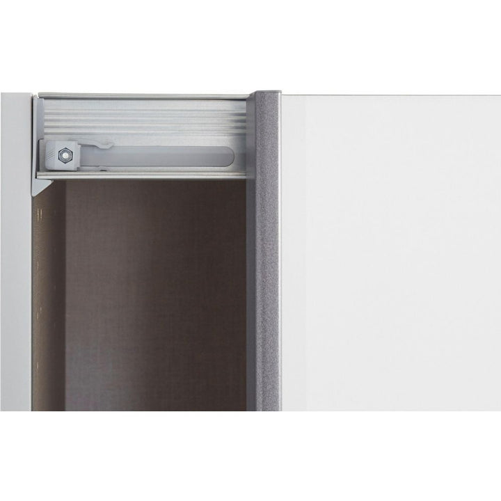 Rauch Essensa White & Metallic Grey 3 Gliding Door Wardrobe With Mirror