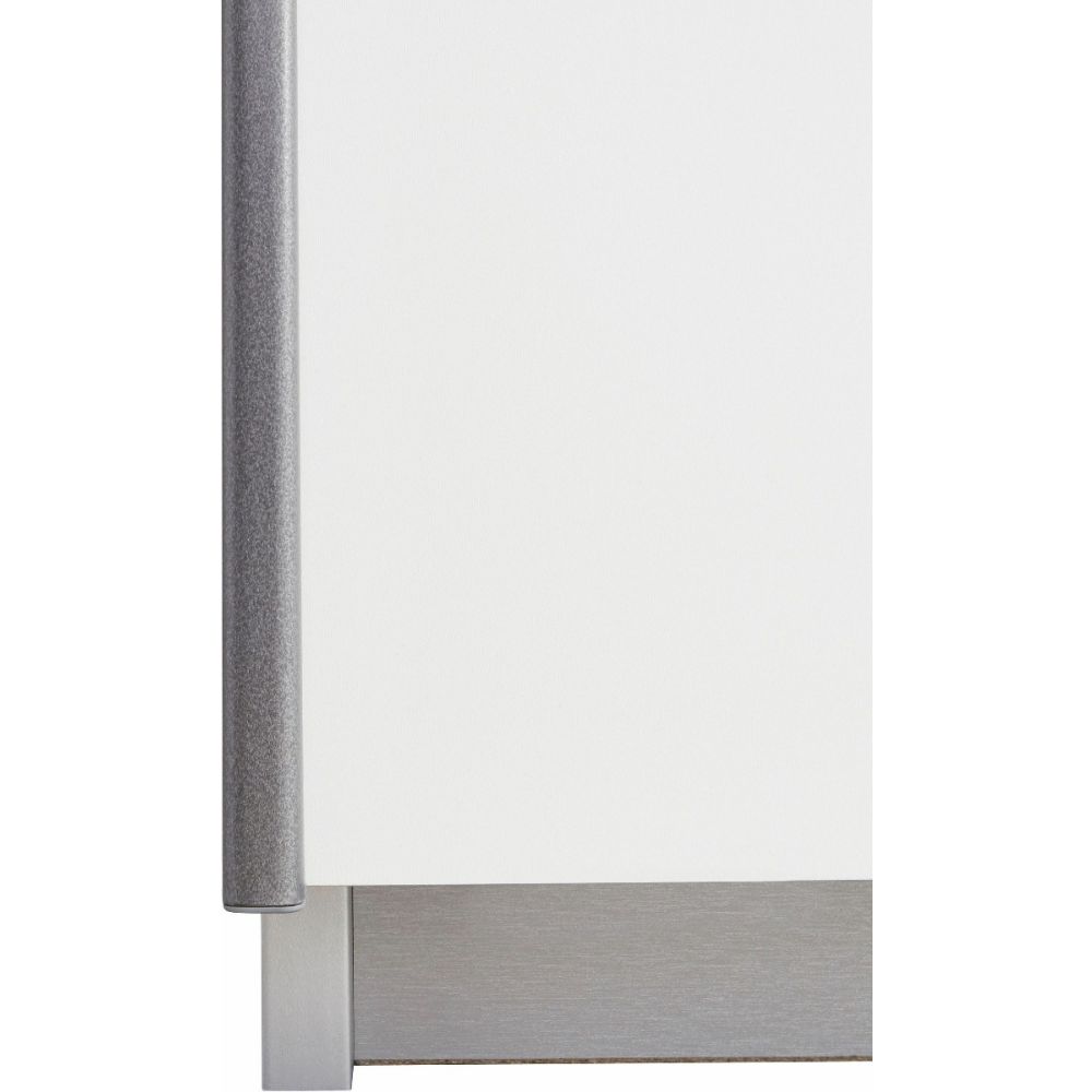 Rauch Essensa White & Metallic Grey 3 Gliding Door Wardrobe With Mirror