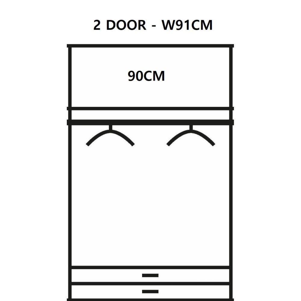 Rauch Essensa White Glass Front Combi Hinged Door Wardrobe