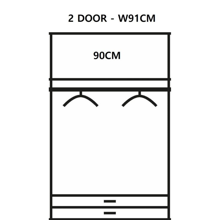 Rauch Essensa White Glass Front Combi Hinged Door Wardrobe