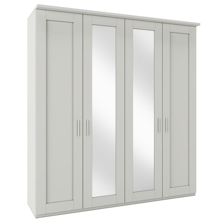 Marlow 4 Door Hinged Wardrobe With Mirror