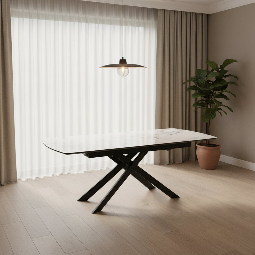 Linara Ceramic Extending Dining Table 160 200 Cm