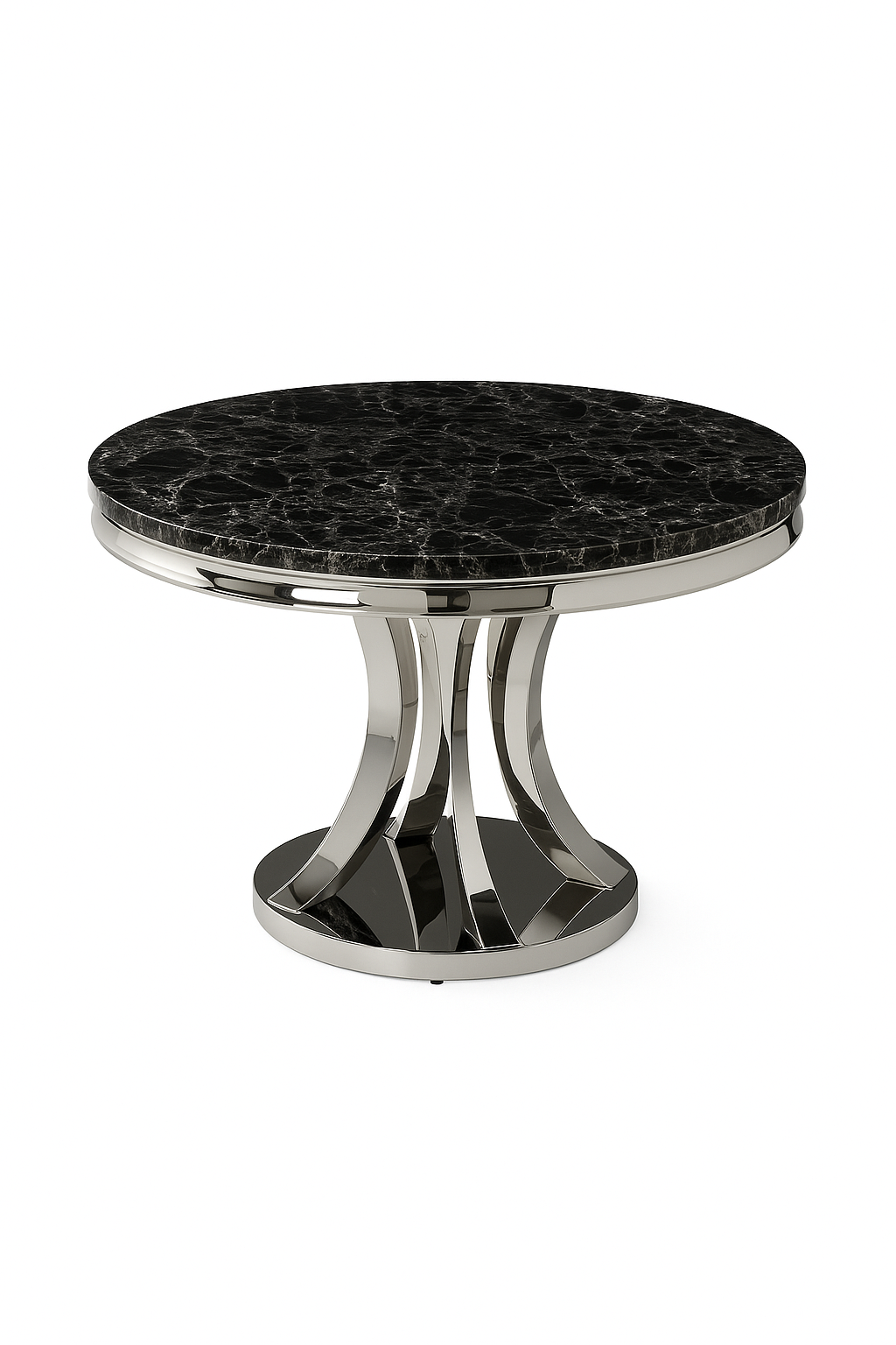 Mitzi Round Light Grey Marble Top Dining Table