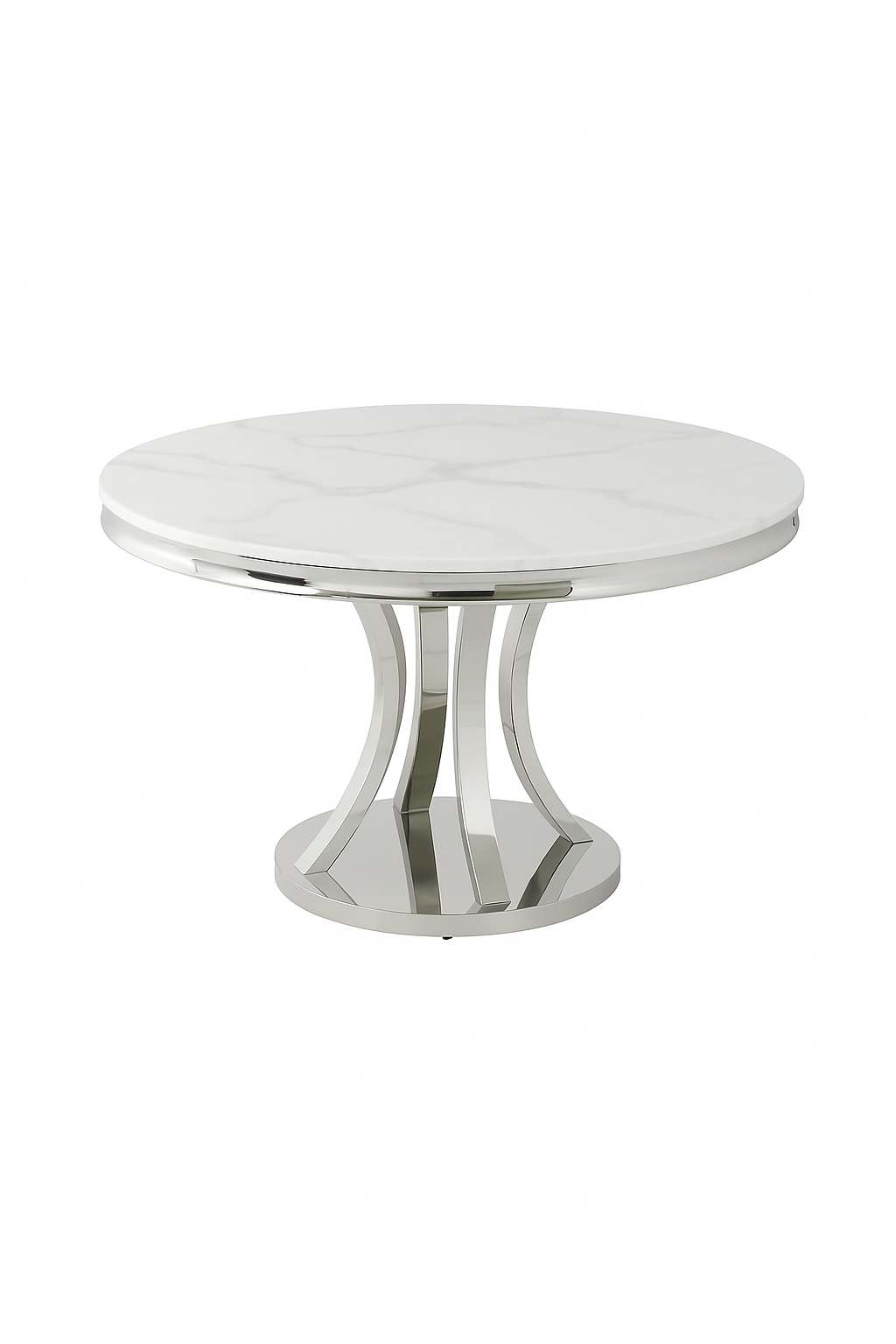 Mitzi Round Light Grey Marble Top Dining Table