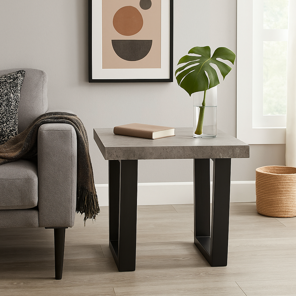 Fusion Lamp Table - Stone Effect