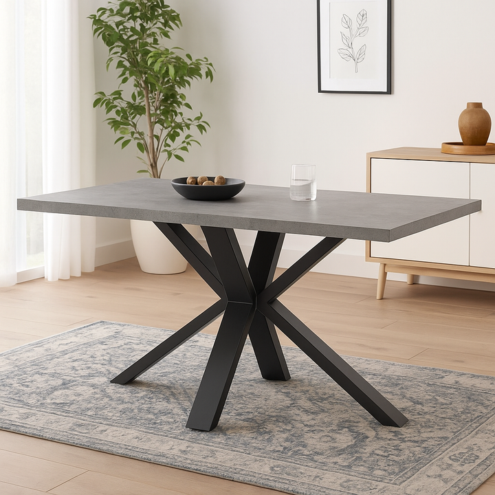 Fusion 135cm Compact Dining Table - Stone Effect