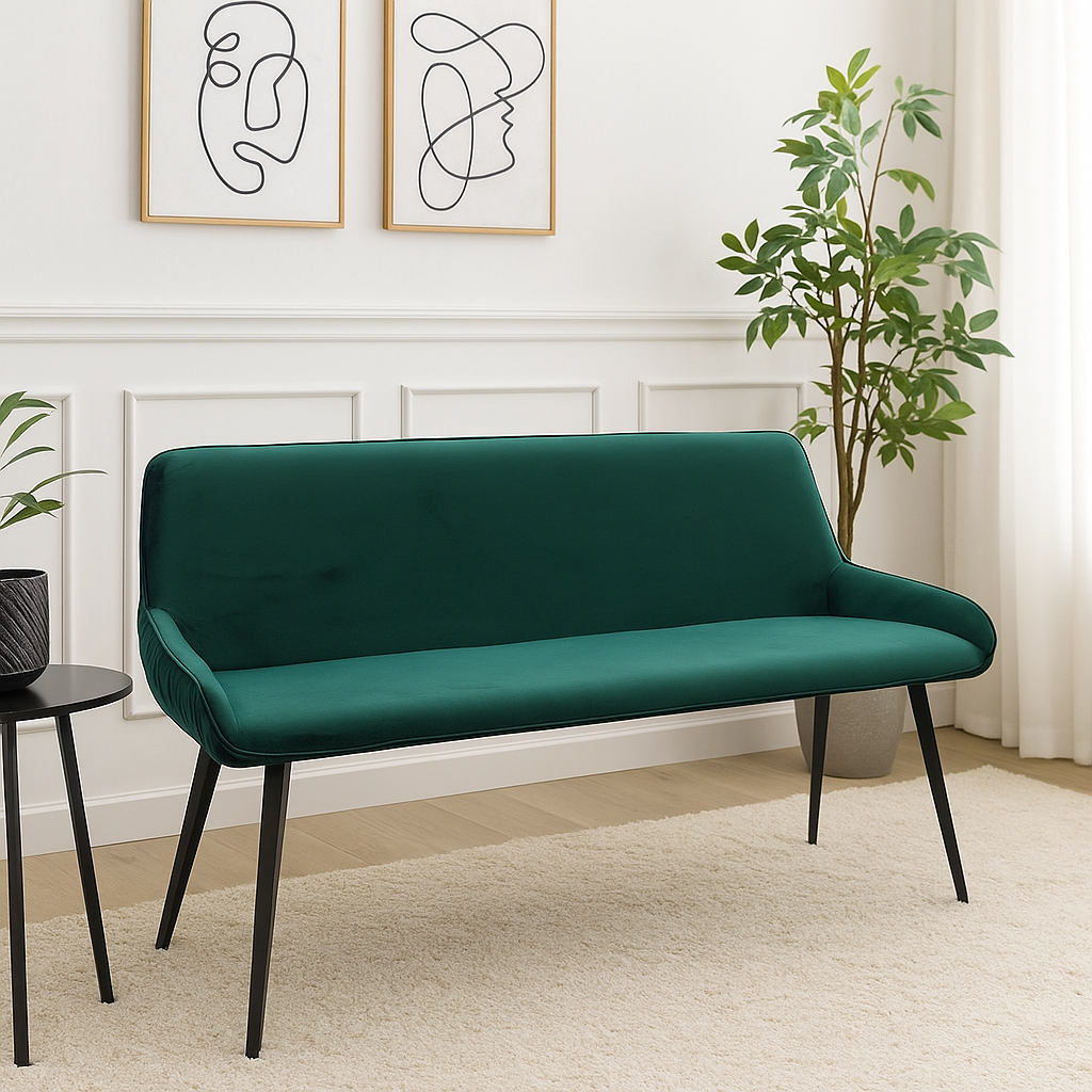 Stamford Bench - Green Velvet