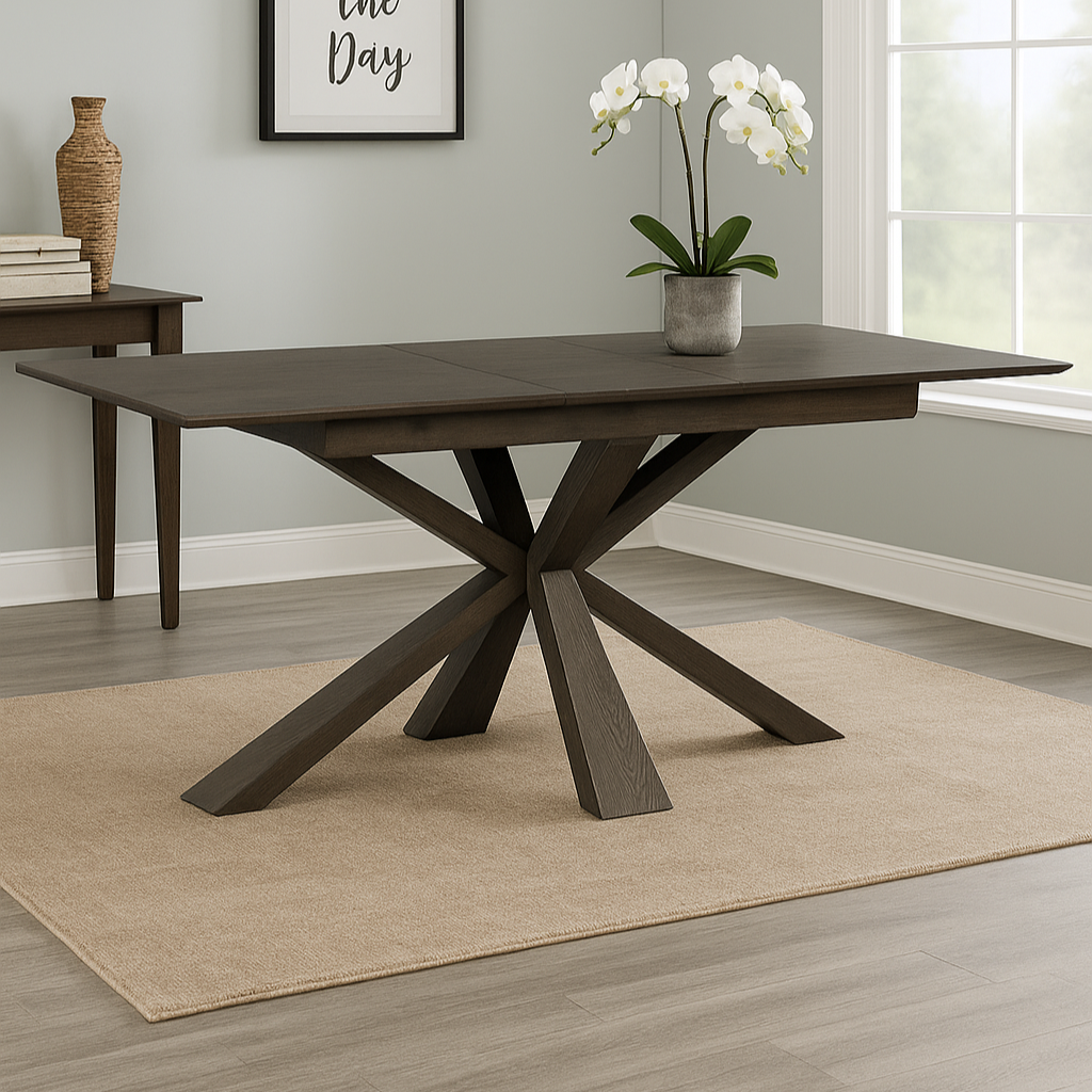 Stamford 160 Extending Dining Table With Wooden Base