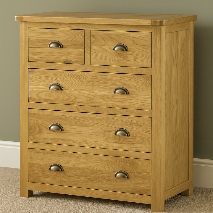 Portland 2 over 3 Chest-oak