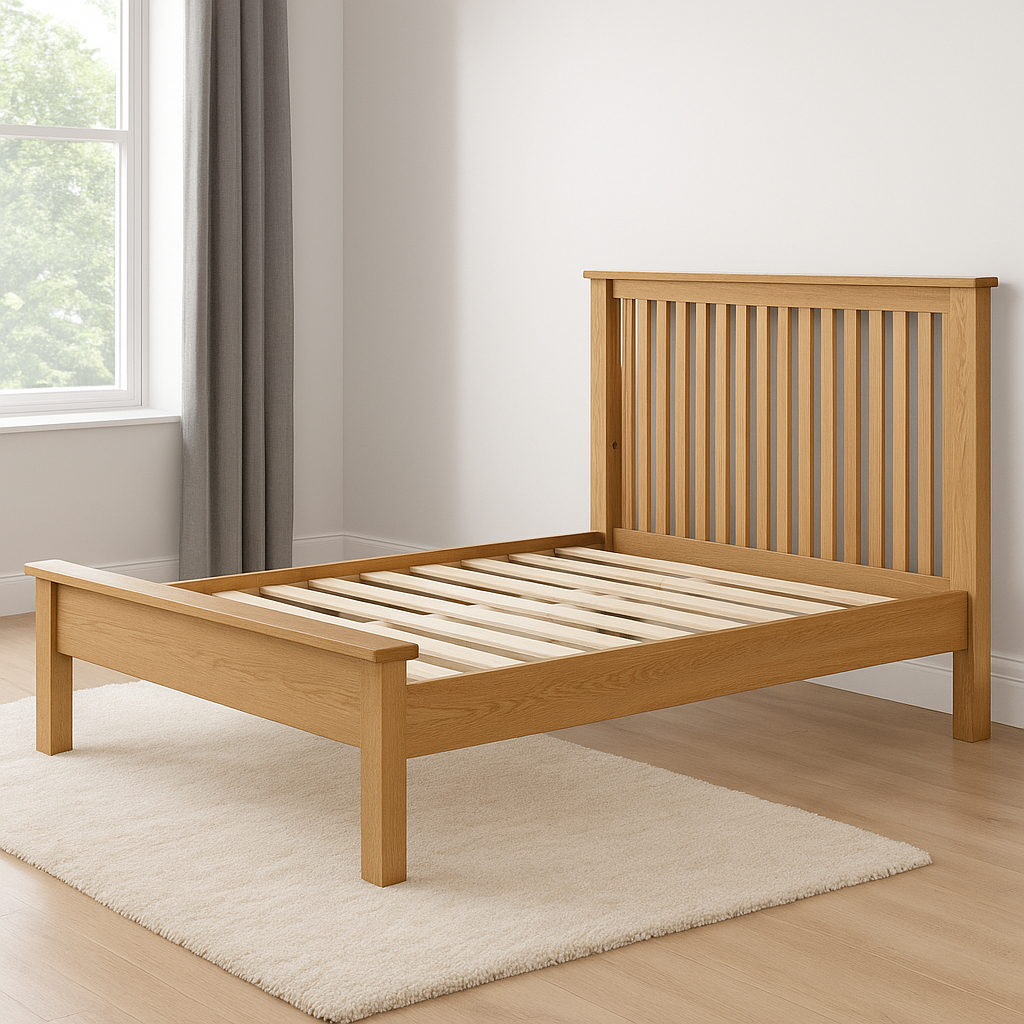 Portland 4'6 Bed-oak