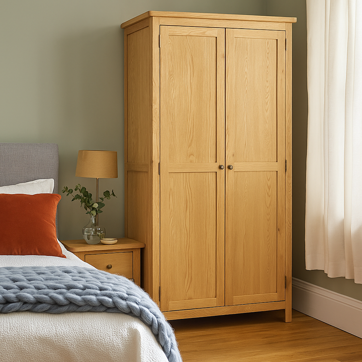 Portland 2 Door Wardrobe-oak
