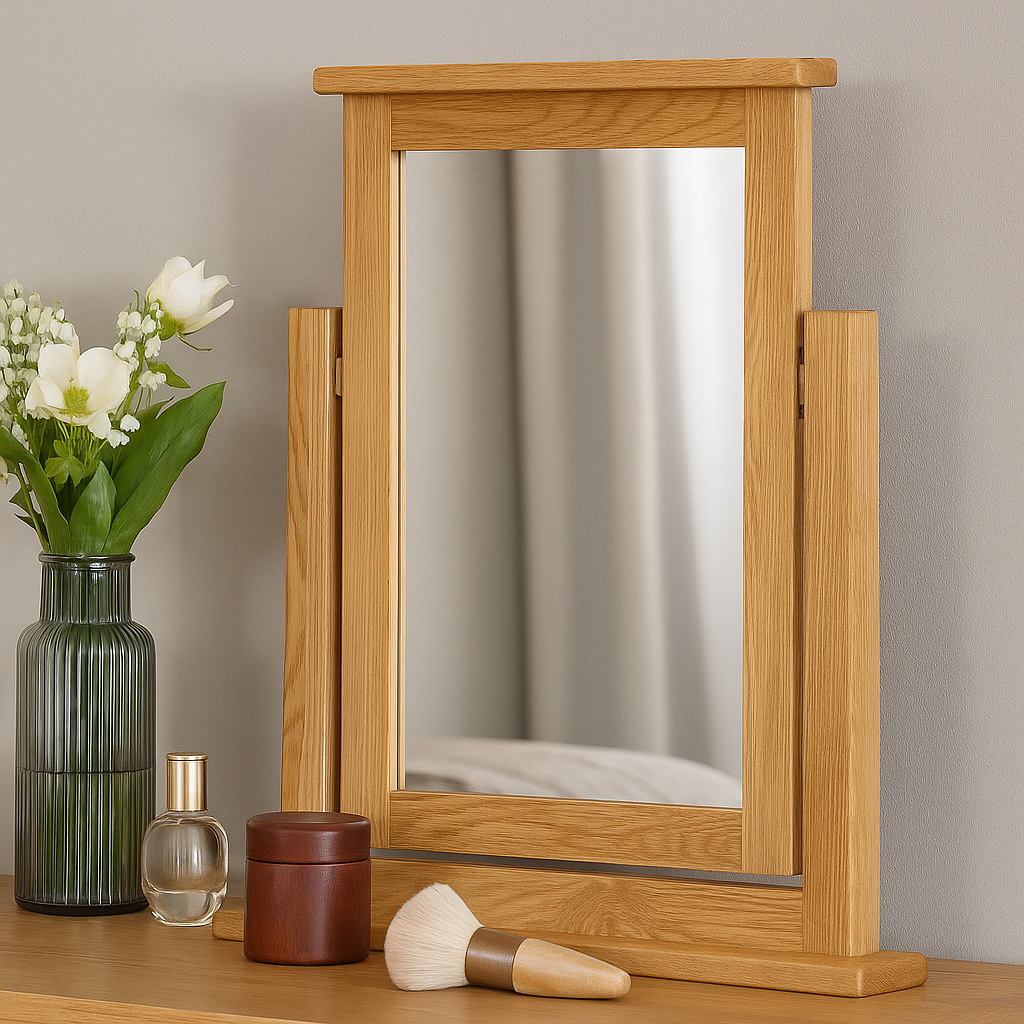 Portland Dressing Table Mirror-oak
