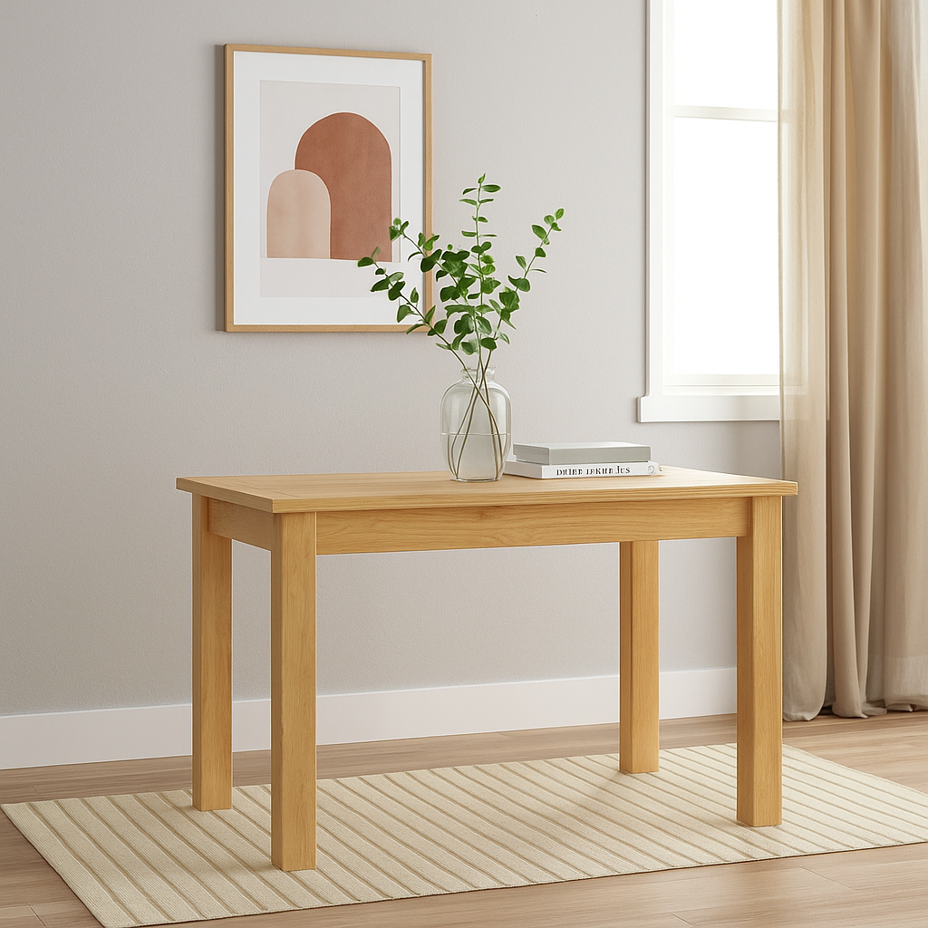 Portland Fixed Dining Table-oak