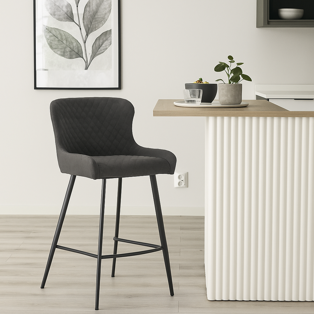 Alpha Bar Stool Grey PU