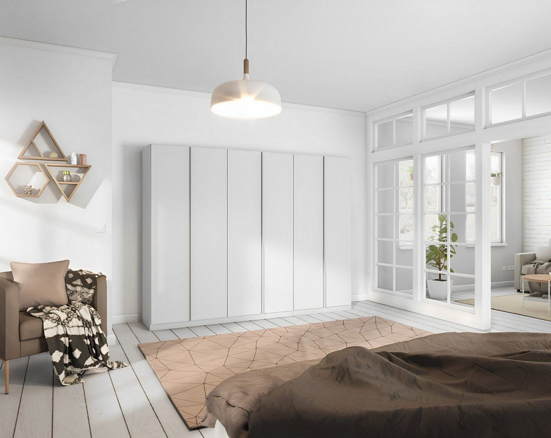 Rauch Monostar White 6 Door Hinged Wardrobe W271CM