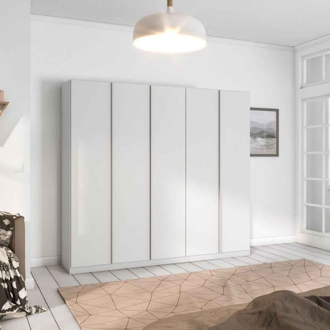 Rauch Monostar White 5 Door Hinged Wardrobe W226CM