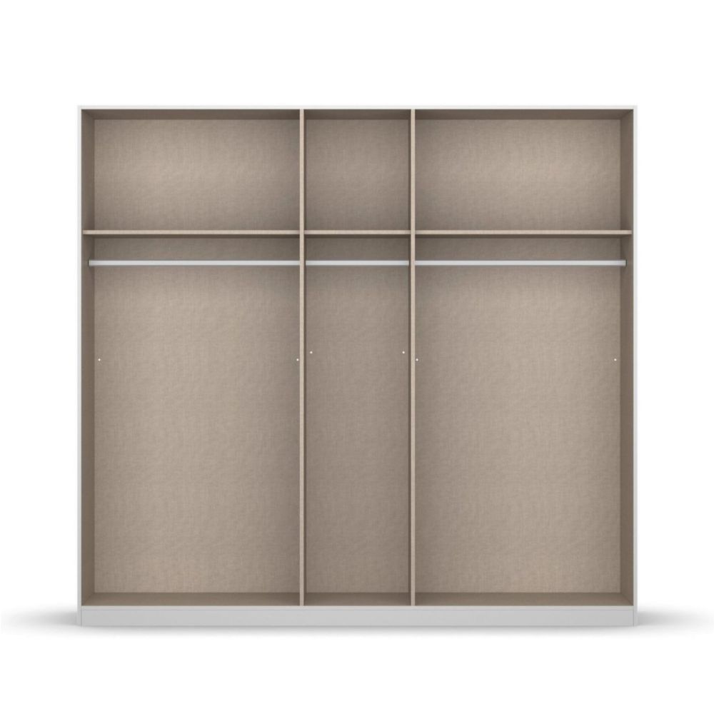 Rauch Monostar Metallic Grey 5 Door Hinged Wardrobe W226CM