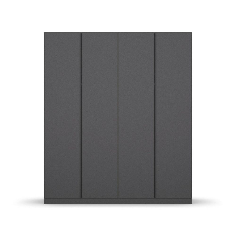 Rauch Monostar Metallic Grey 4 Door Hinged Wardrobe W181CM