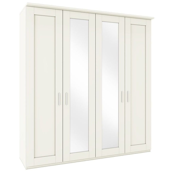 Marlow 4 Door Hinged Wardrobe With Mirror