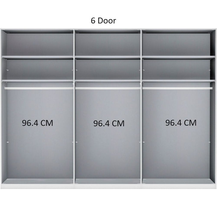 Wiemann Texas 6 Doors Hinged Wardrobe - 300CM