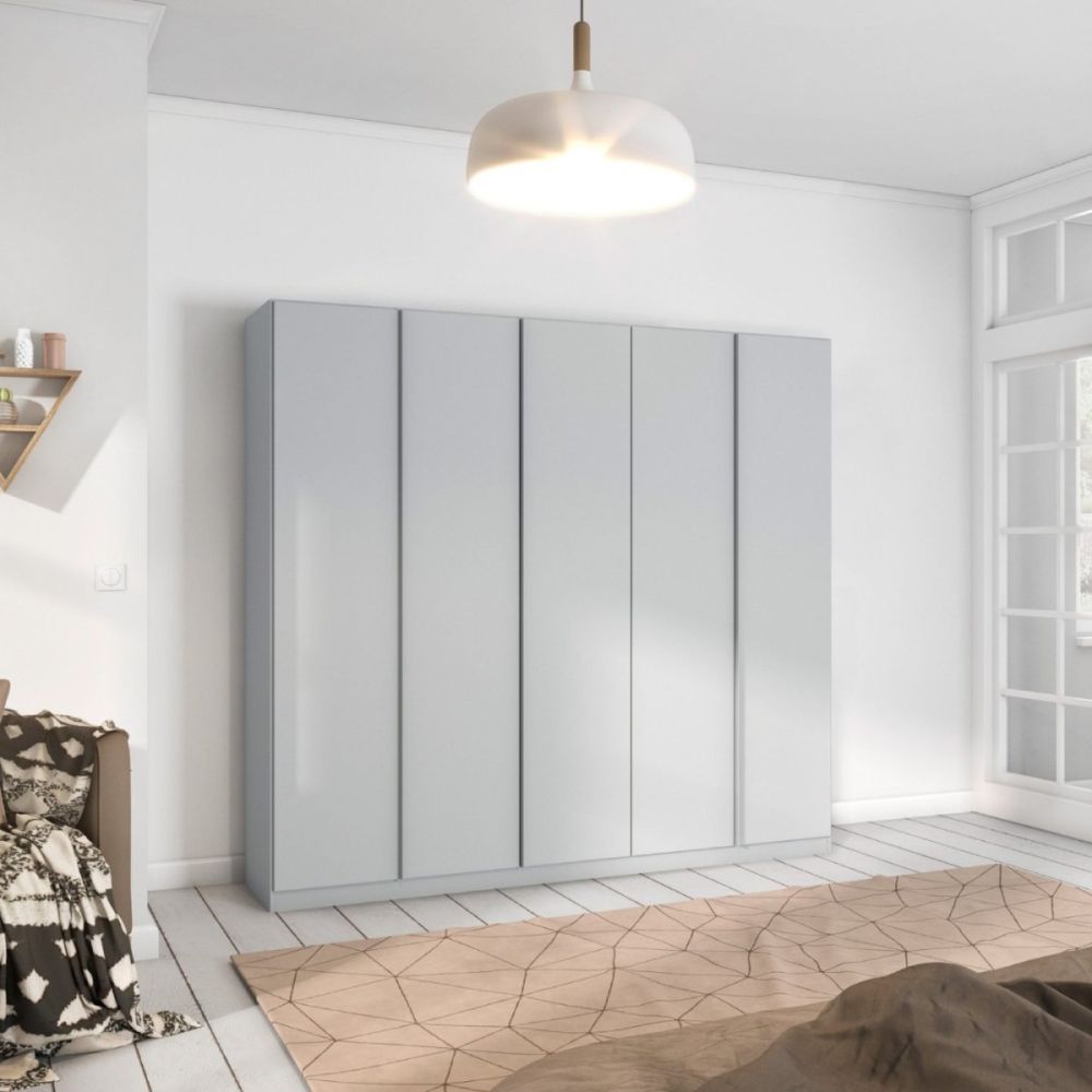 Rauch Monostar Silk Grey 5 Door Hinged Wardrobe W226CM