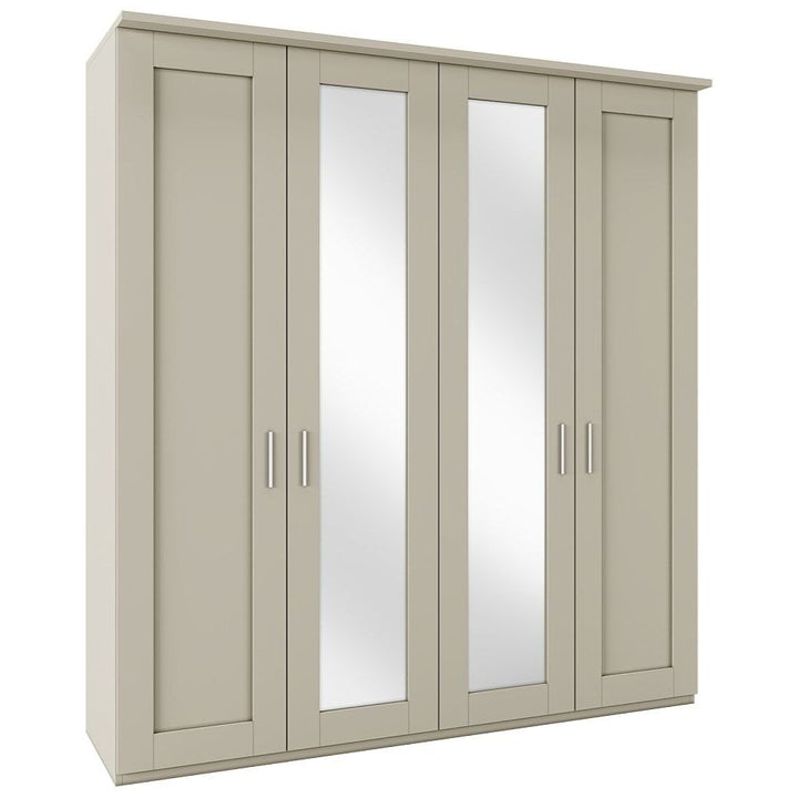 Marlow 4 Door Hinged Wardrobe With Mirror