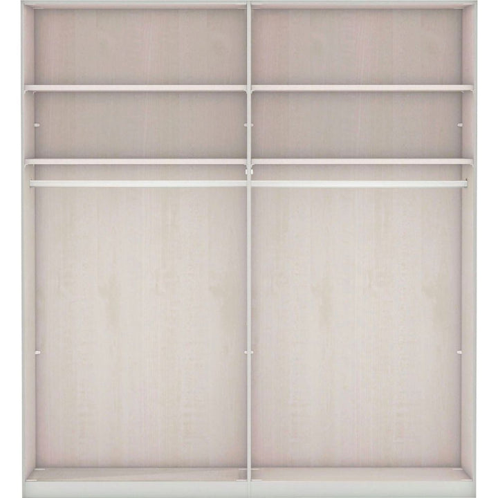 Wiemann Berlin Graphite Glass & Mirror Front Hinged Door Wardrobe
