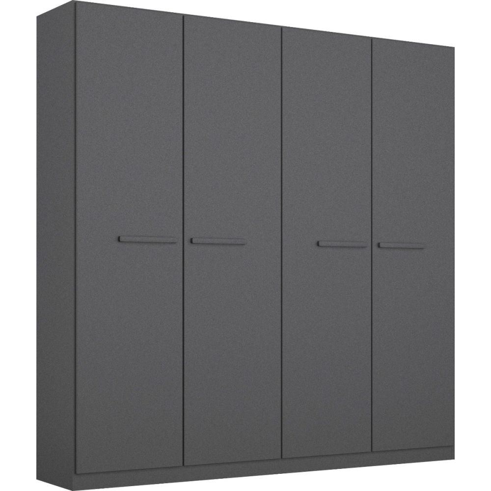 Rauch Modi Metallic Grey 4 Door Hinged Wardrobe