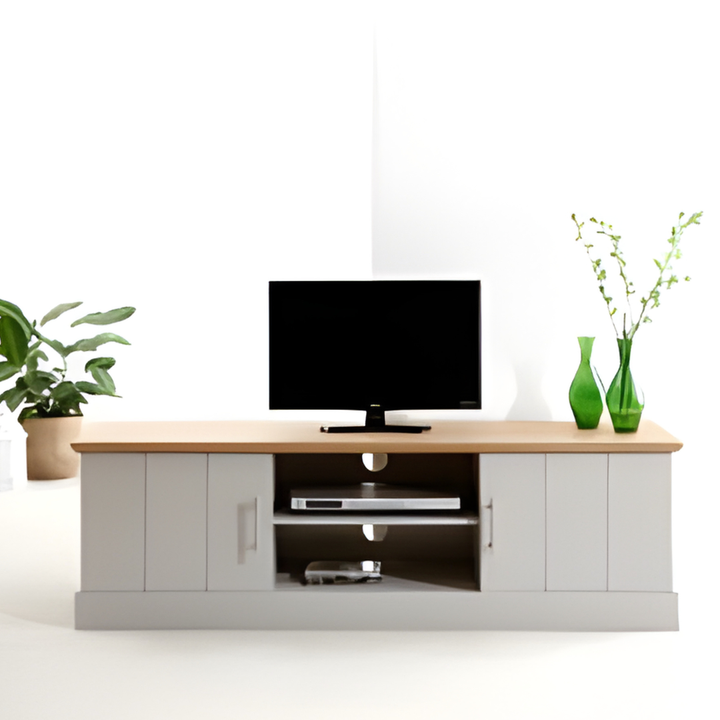 Modern Grey TV Unit with Ample Storage