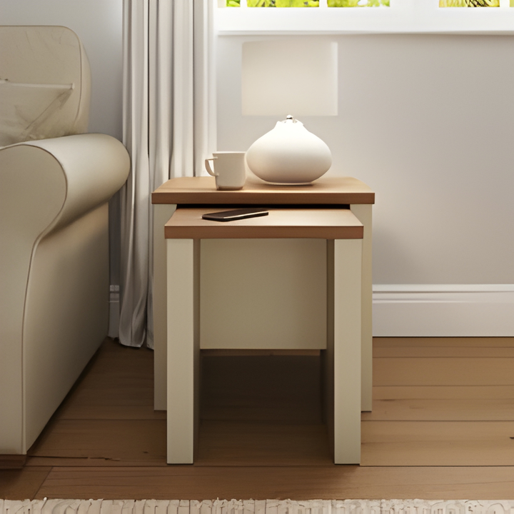 LANCASTER NESTING TABLES CREAM