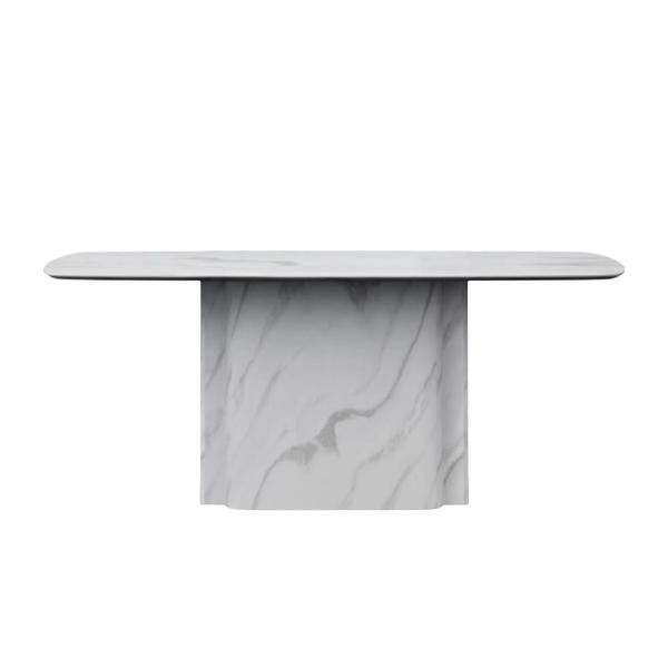Valente White Marble Dining Table 180